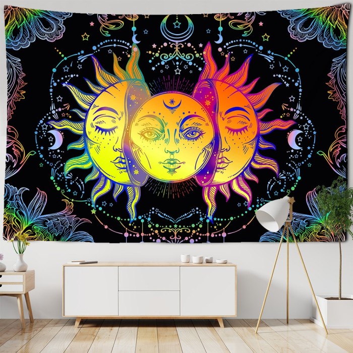 Kain Dekorasi Wallpaper Dinding Calestial Hippie Wall Tarot 75x100cm
