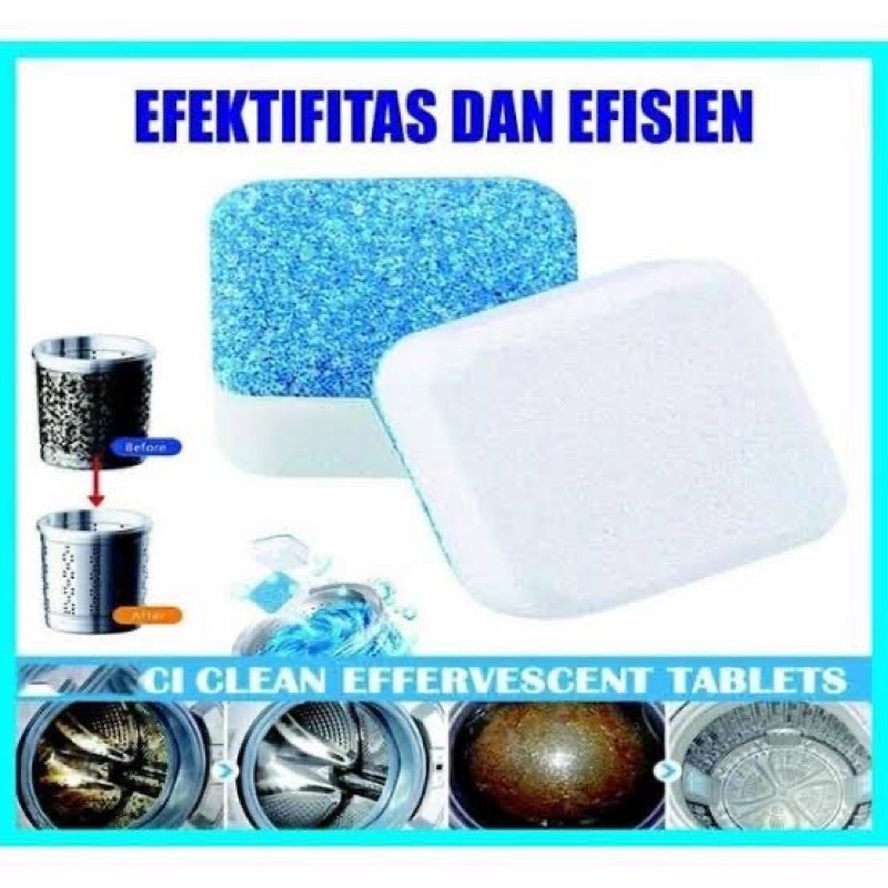 tablet pembersih mesin cuci biru 1 pcs