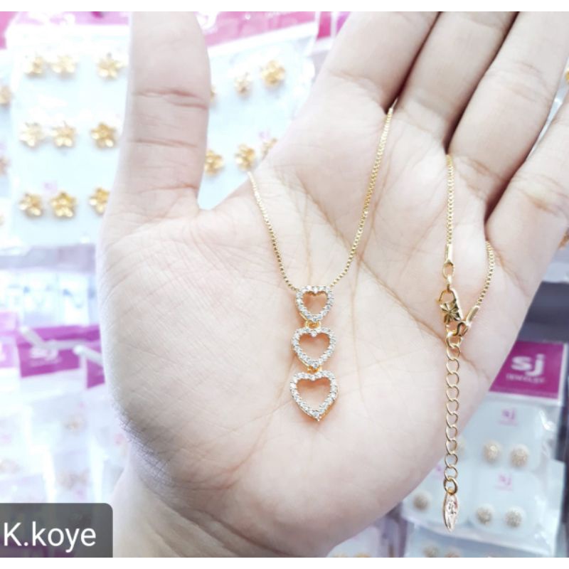 COD kalung liontin koye kalung titanium wanita kalung lapis emas accessories jewelry