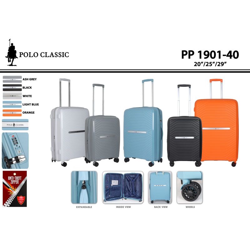 koper polo classic EXPANDING Anti pecah, classic 1801/1901 Bagasi size - cabin size