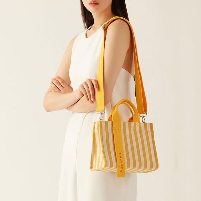 Kualitas Terbaik TAS MARHEN J RICO MINI STRIPES - LEMON YELLOW ORI 100% STOK TERBATAS