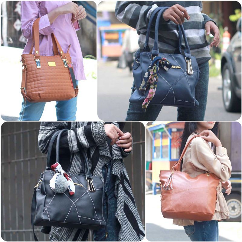 Tas Salempang Wanita Tas Bahu Handbag Semi Kulit Tas Jinjing Selempang Slingbag Original