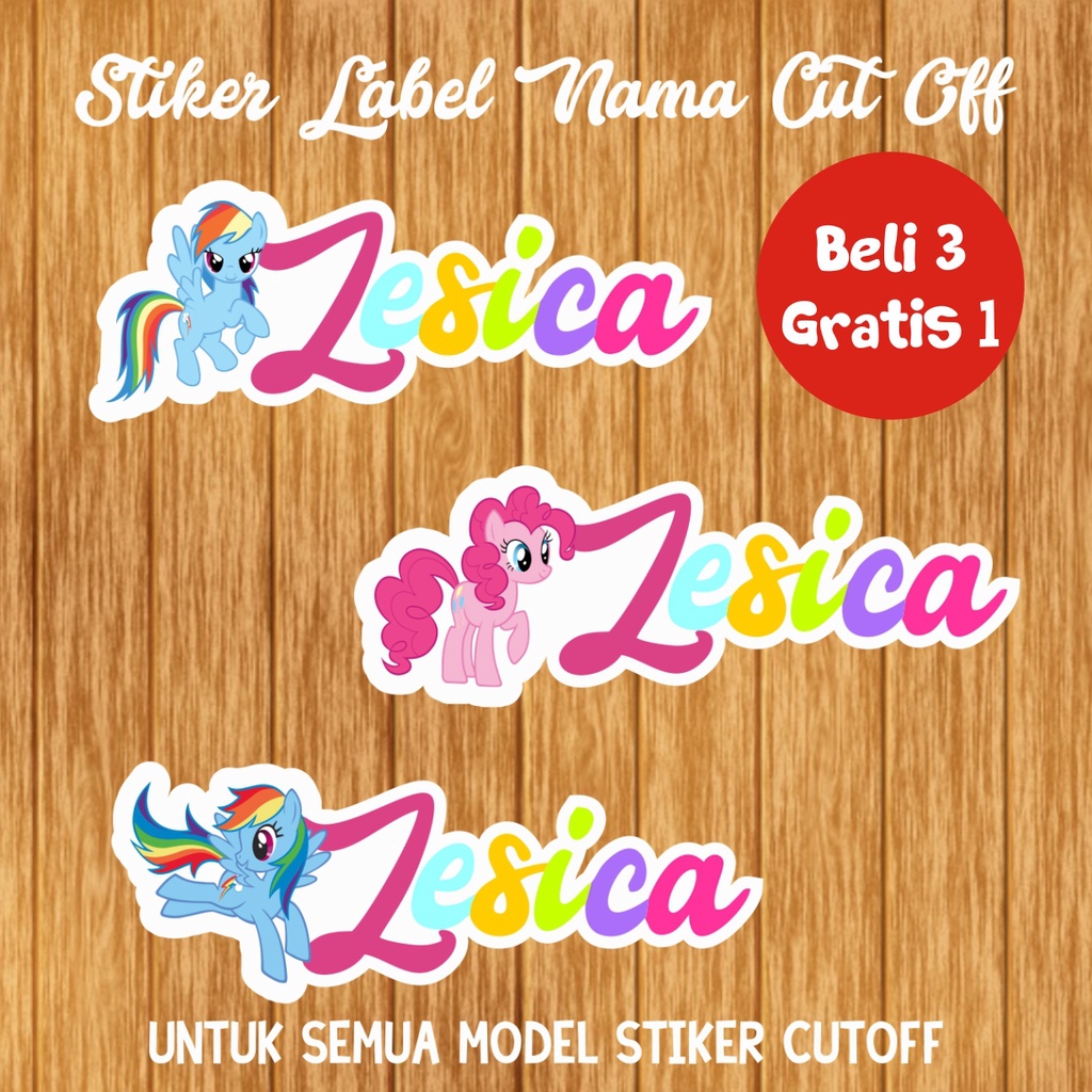 

STIKER NAMA CUT OFF LITTLE PONNY