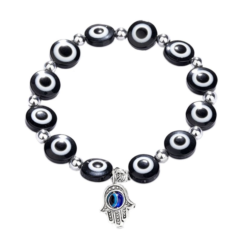 Siy Gelang Jimat Keberuntungan Kabbalah Turki Biru Cyan Eye