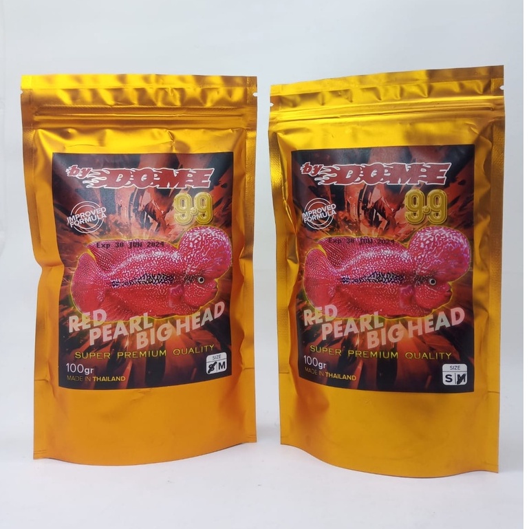 PELET DOME 99 100 GRAM MAKANAN IKAN LOHAN / PELET IKAN LOHAN / PAKAN IKAN LOUHAN