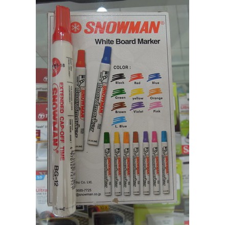 

Spidol Snowman White Board Marker Merah