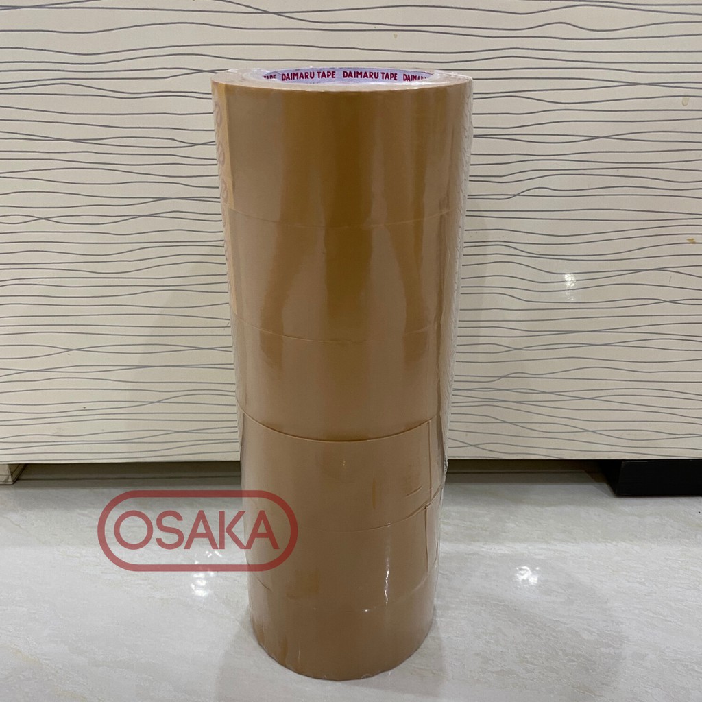 

[1 Slop = 6 Roll] Lakban / Isolasi / Selotip Daimaru Bening dan Coklat 48mm / 2 inch x 90 yard