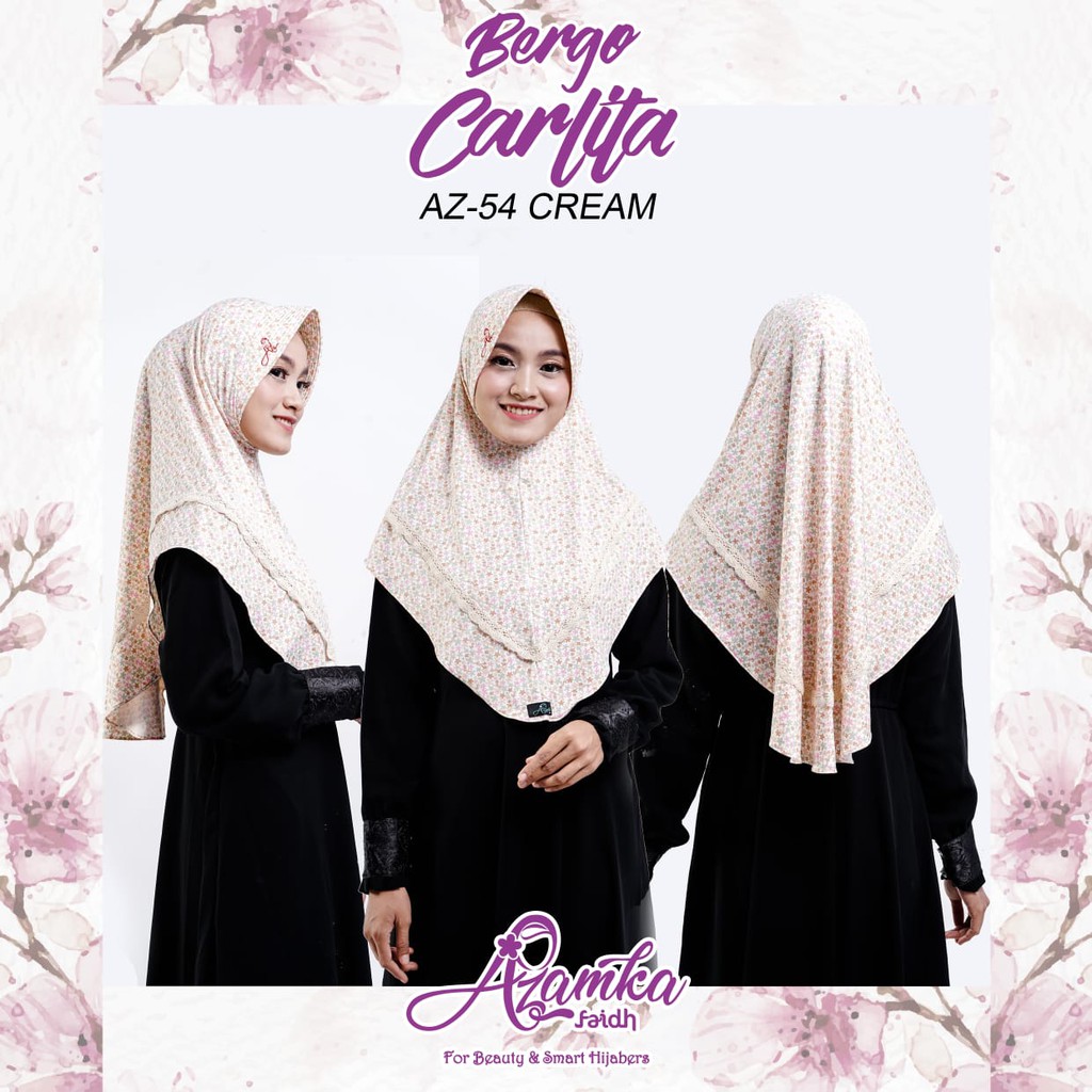 BERGO CARLITA AZAMKA HIJAB / JILBAB INSTAN MOTIF