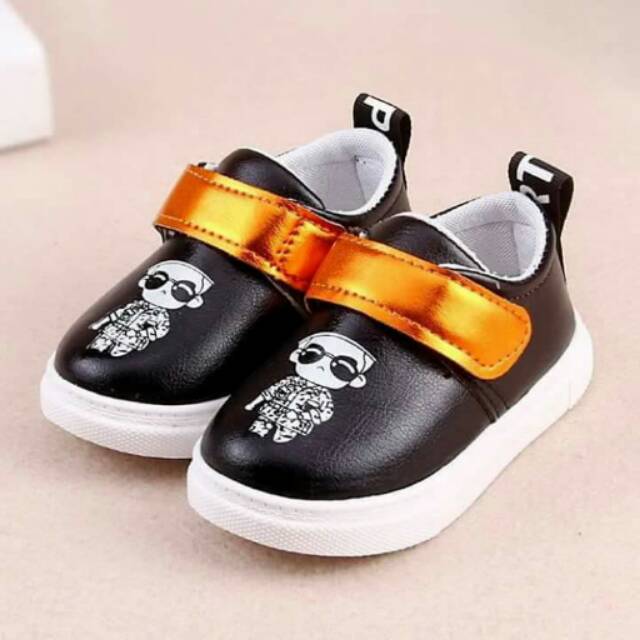 Sepatu Anak Cowok Bobby Army Black Shoes