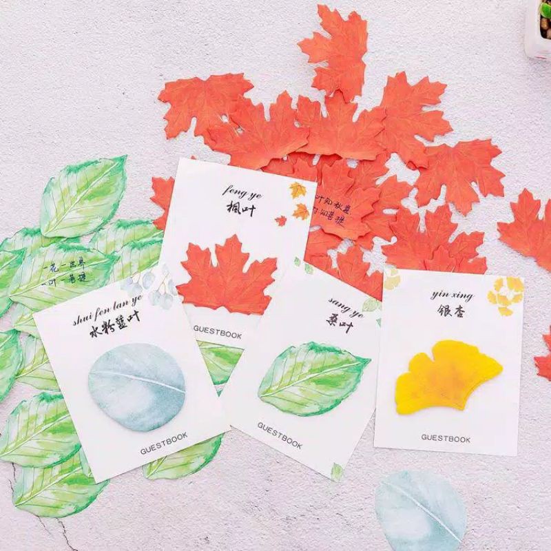 

~Myume.Store~ Sticky Note Motif Daun Murah Malang