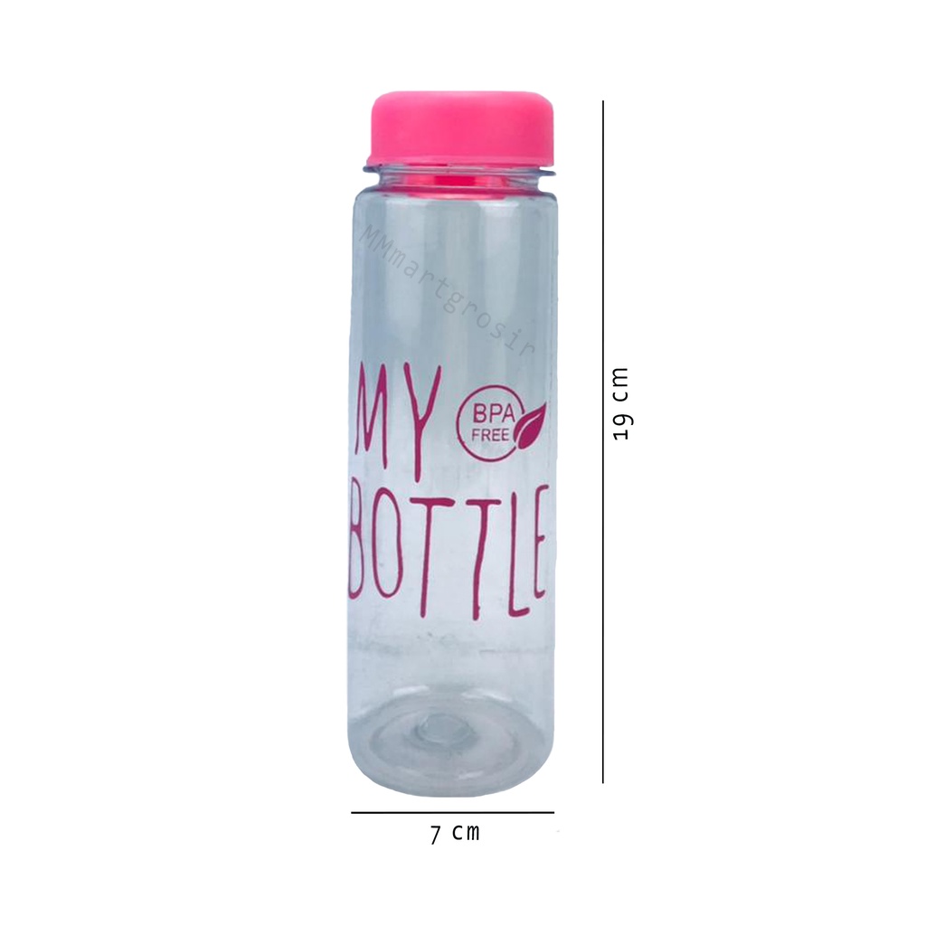 My Bottle / My Bottle Sarung Busa / Botol Air / botol minum / Warna Pink Muda / 500ml