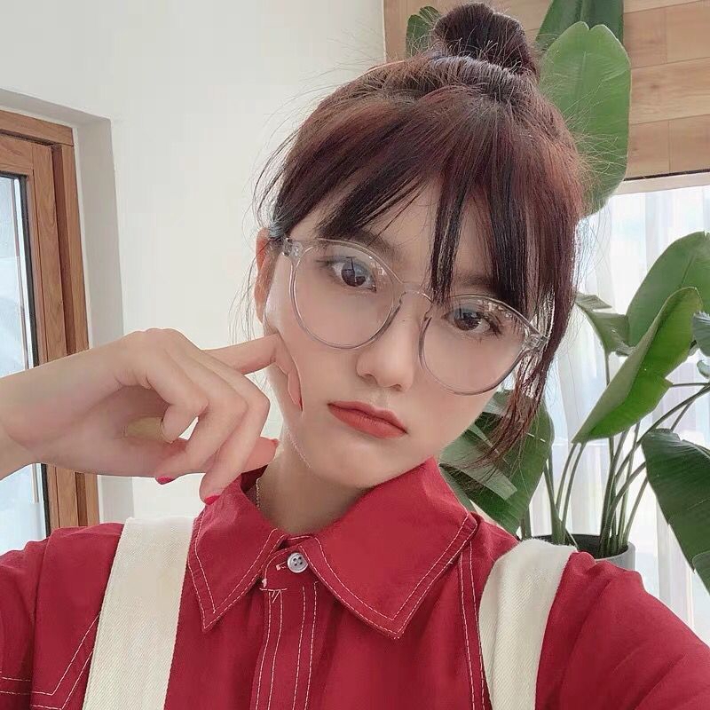 Fashion metal hinge ins super light large frame Korean glasses