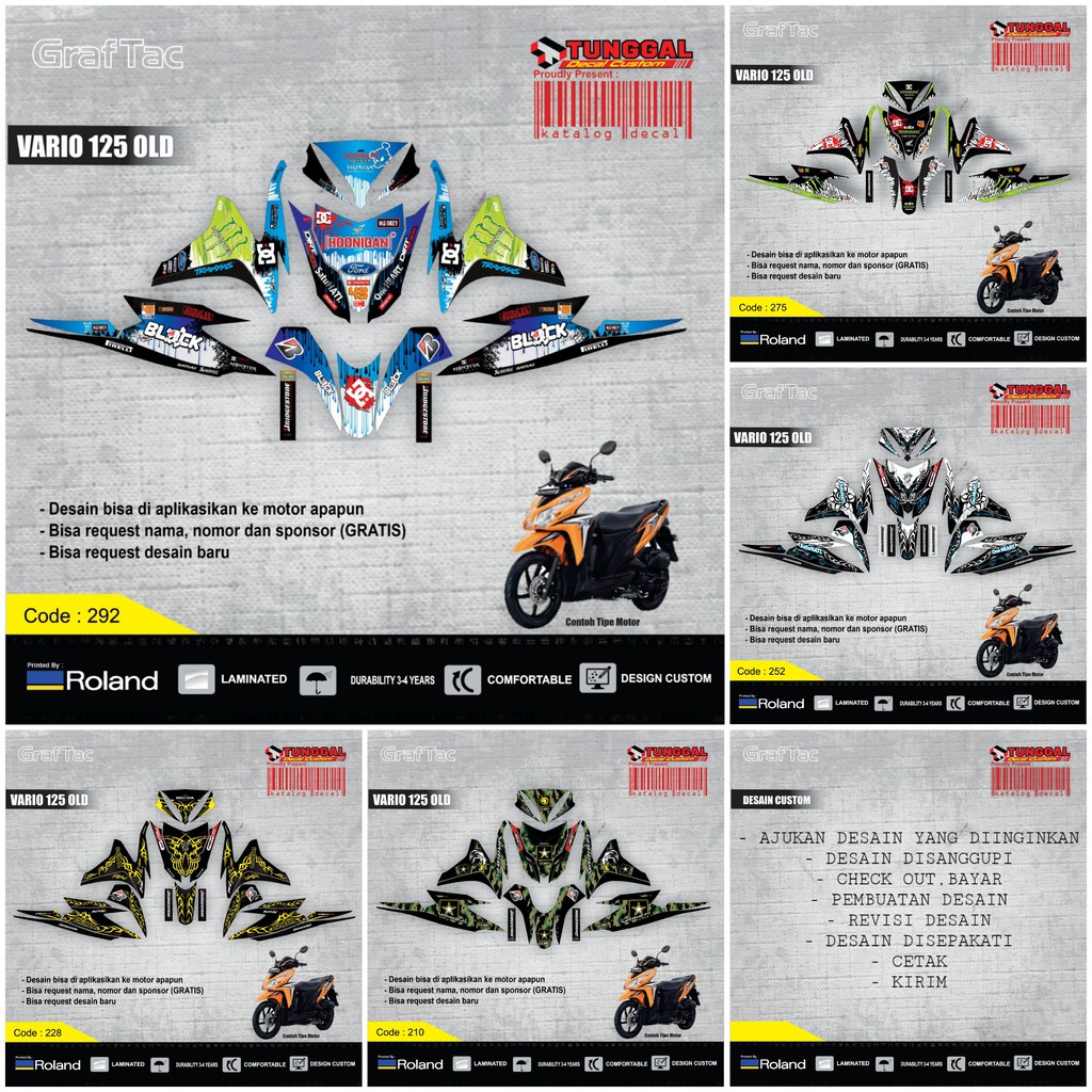 DECAL VARIO 125 OLD TRIBAL KEN BLOCK