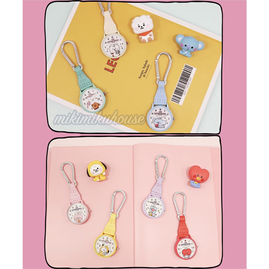BT21 KARABINER WATCH OFFICIAL BABY JAM TANGAN BTS OST CLOCK KOREA ALARM JEPANG DIGITAL JAPAN