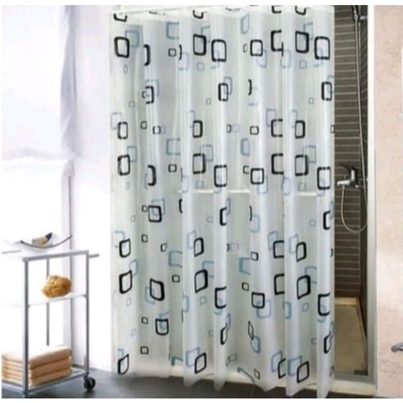 TIRAI KAMAR MANDI BAHAN ANTI AIR. TIRAI KAMAR MANDI SHOWER CURTAIN ANTI AIR