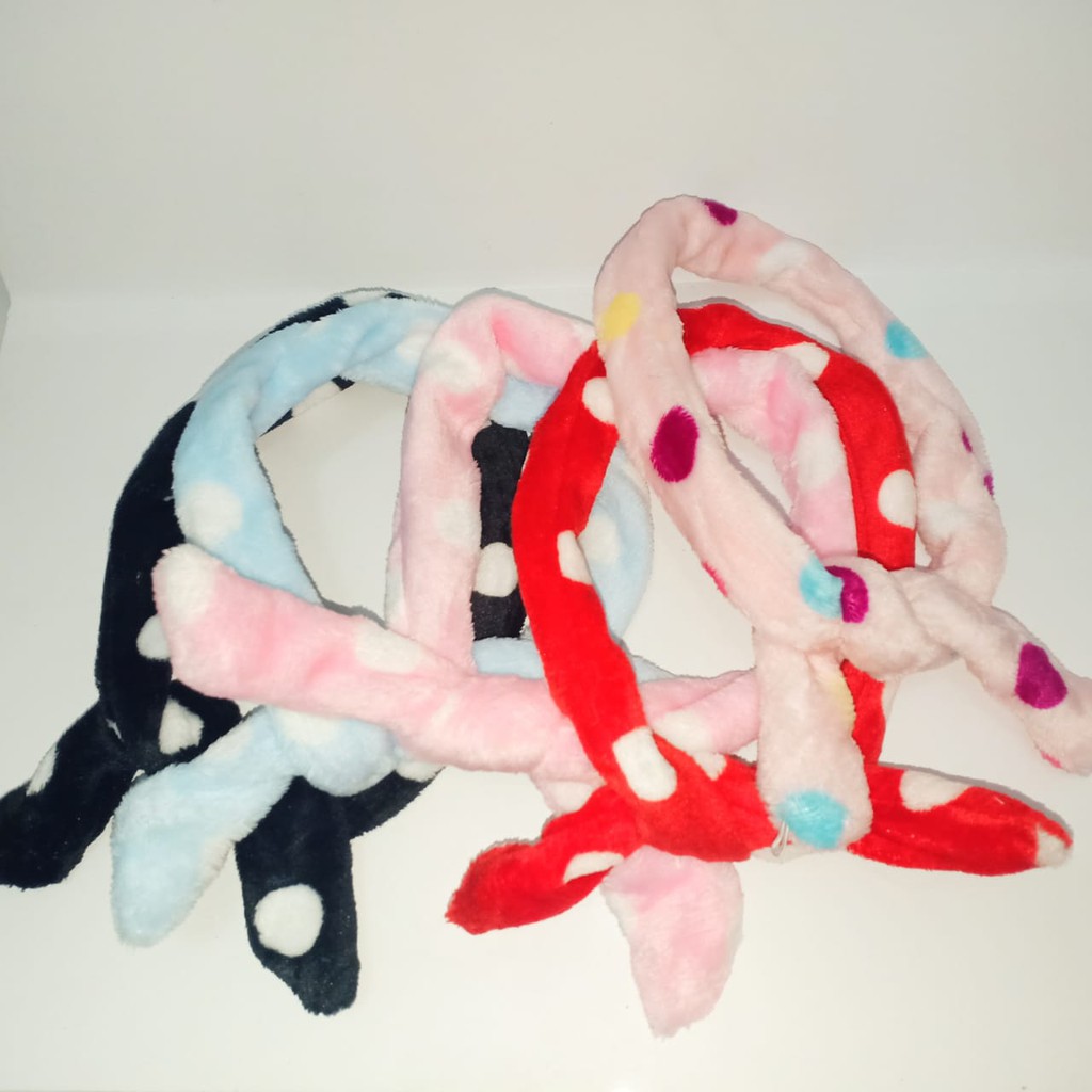 Bando Bandana Kawat Kelinci Korea Motif Headband  Tokopelanginicer