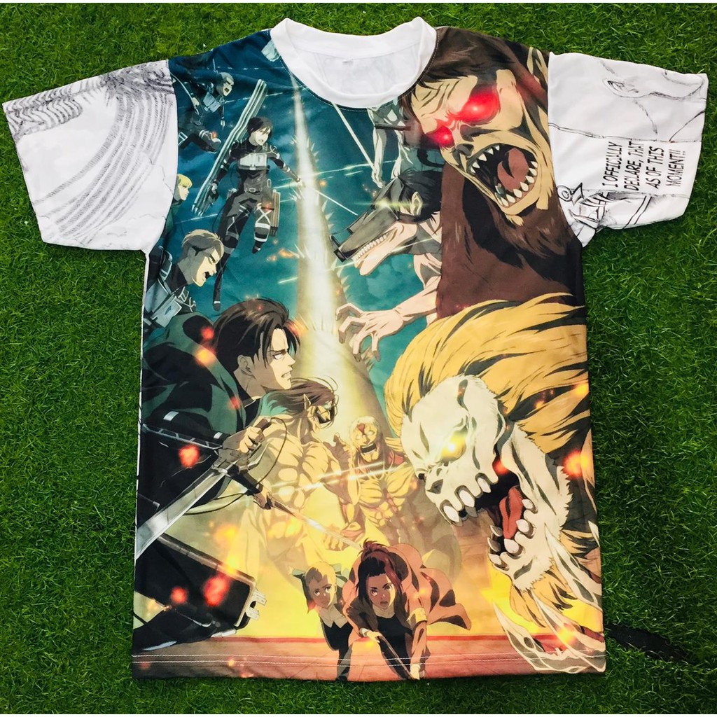 Tshirt SNK The Titan War Fullprint Anime Attack On Titan AOT Anime Manga Premium