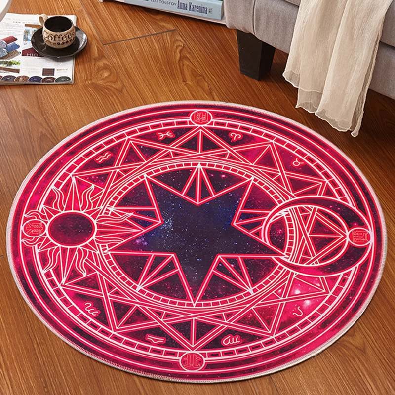 CRCS karpet cardcaptor sakura carpet bulat lingkaran sihir magic