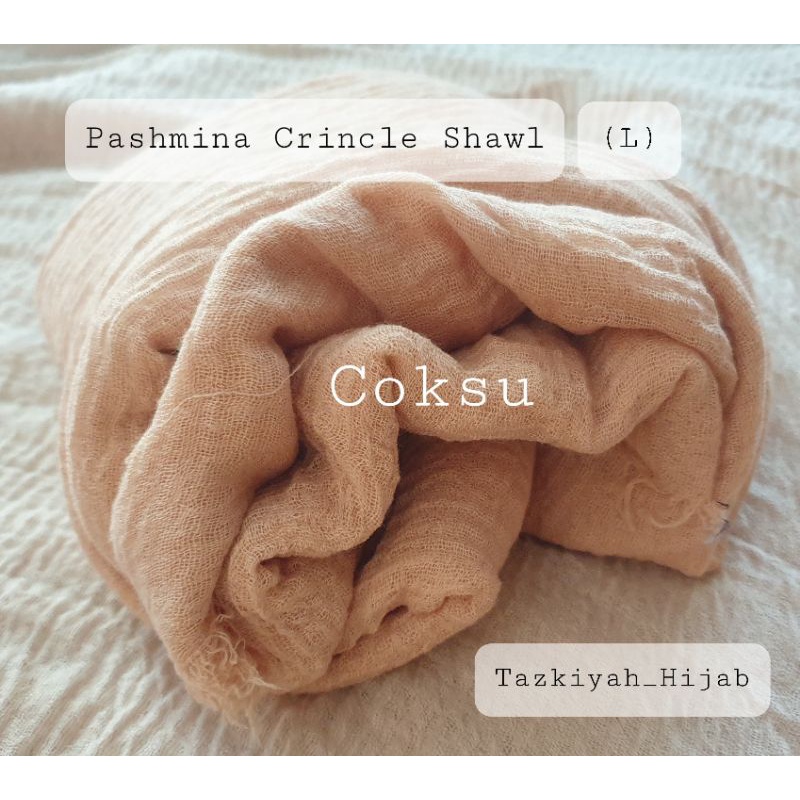Pashmina Crinkle Shawl-Coksu**(L)