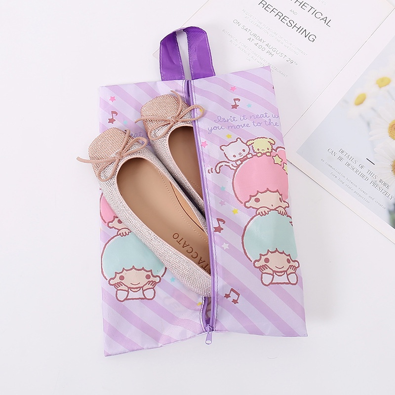 Tas Sepatu Organizer Travel Shoe Bag Penyimpanan Hello Kitty Melody Tsumtsum Duffy TS03