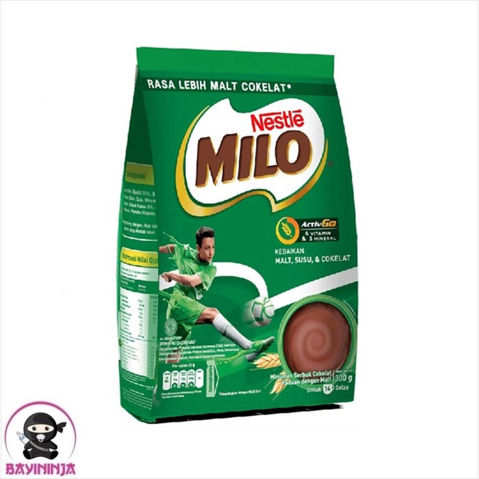 

MILO ActivGo Cokelat Pouch 300 g T-Ninjabayi 01