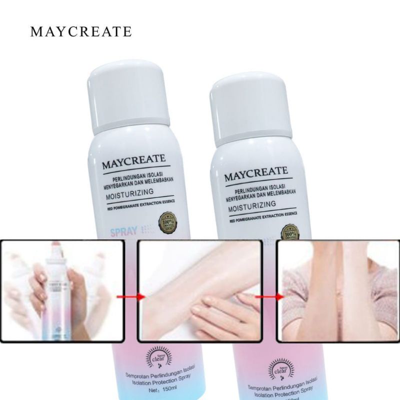 TERLARIS!!! Pemutih Kulit Pemanen Instan Spray Whitening Maycreate Miosturizing Memutihkan Dan Mencerahkan Kulit Lotion Pemutih Badan