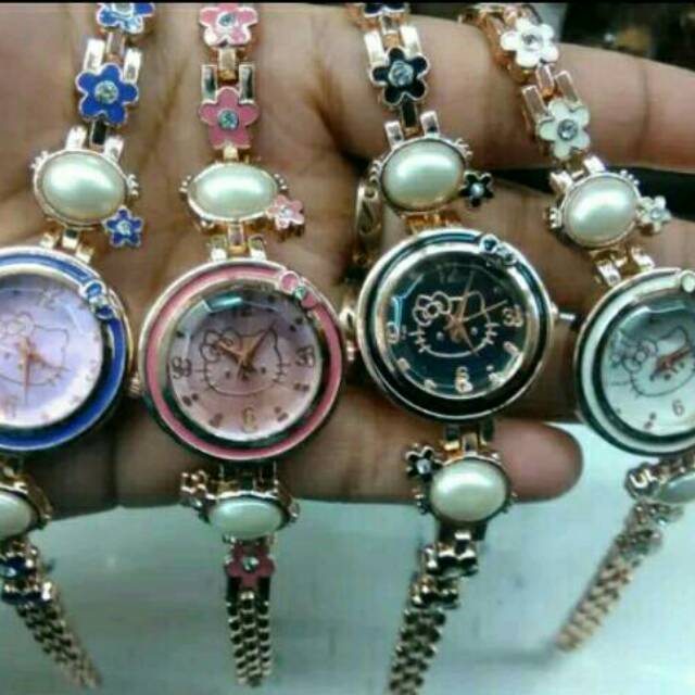 JAM ANAK /JAM TANGAN CEWEK HELLO KITTY