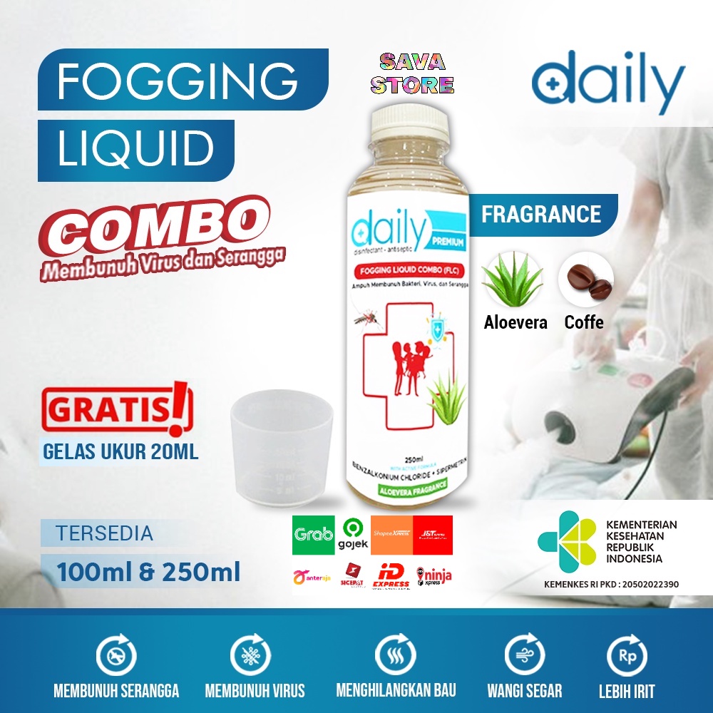 DESINFEKTAN FOGGING LIQUID COMBO (FLC) 250ML ANTI SERANGGA ANTIBACTERIAL DAN VIRUS