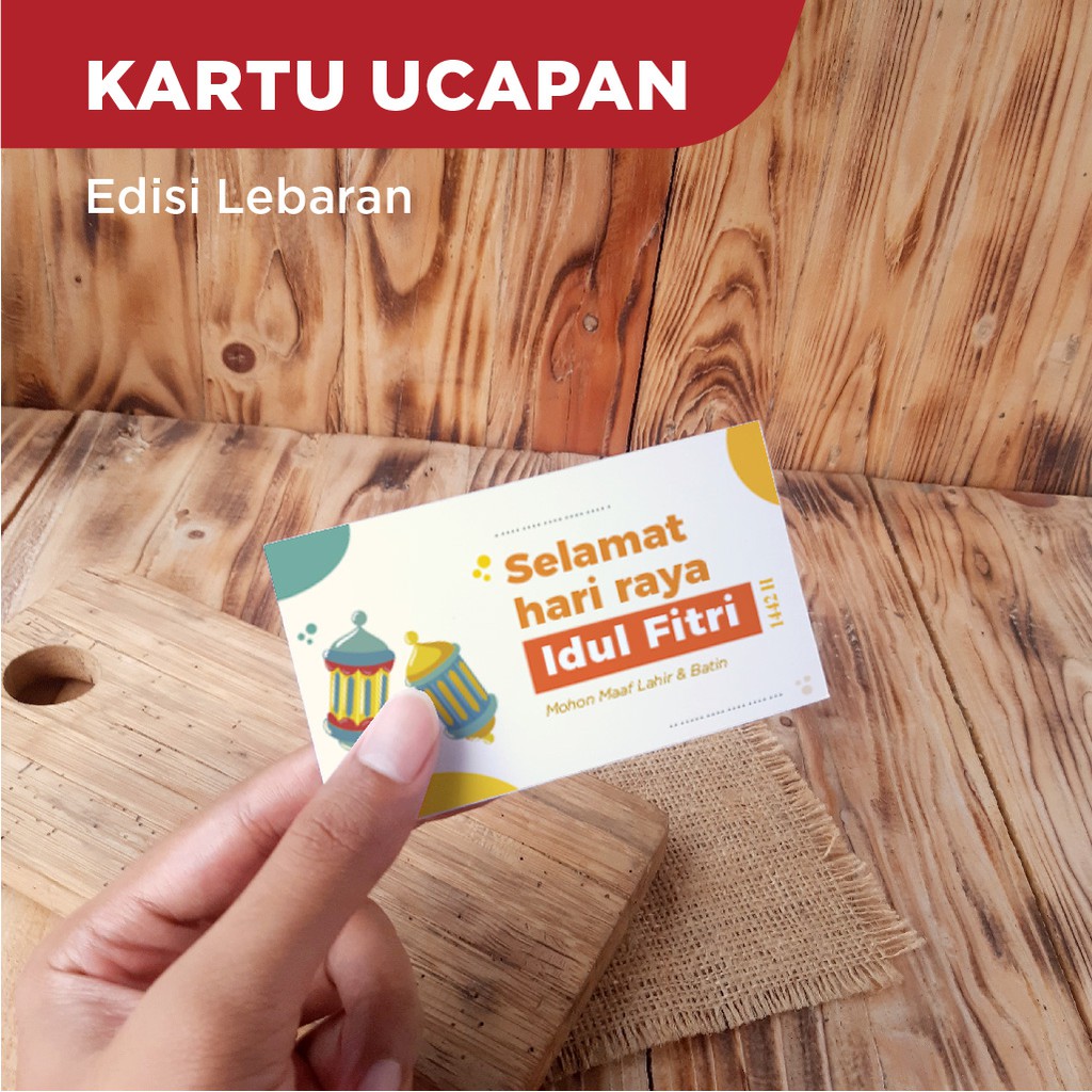 

Cetak Kartu Ucapan Lebaran Idul Fitri / Thank You Card / Gift Card / Art Karton 260 / Custom