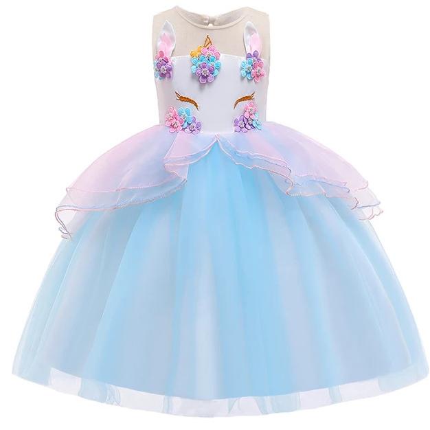 Dress Pesta Unicorn Anak 3 -10 Tahun Gaun Pesta Unicorn Anak