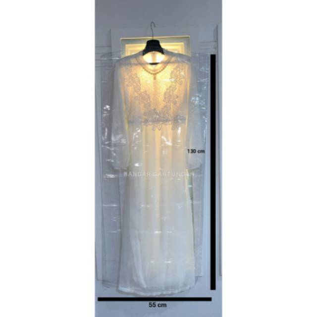 Plastik Mika Pelindung Baju / Pakaian Mika Dewasa Ukuran 130 Cm x 55 Cm/Cover Mika Baju Tebal Dewasa (BH)