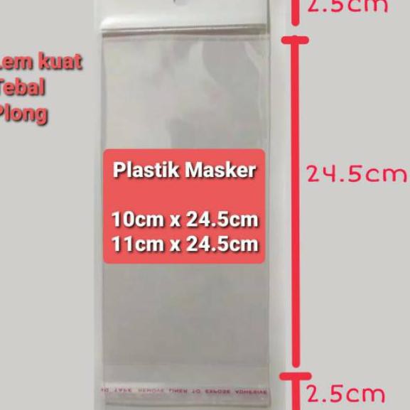 

cuciϟgudang Plastik Bungkus Masker Scuba Tebal 30mc / Plastik Opp Seal Lem Bening Plong Display 14x2