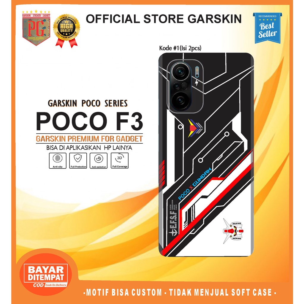 POCO F3 Sticker Garskin Gadget Motif Poco X Gundam Top