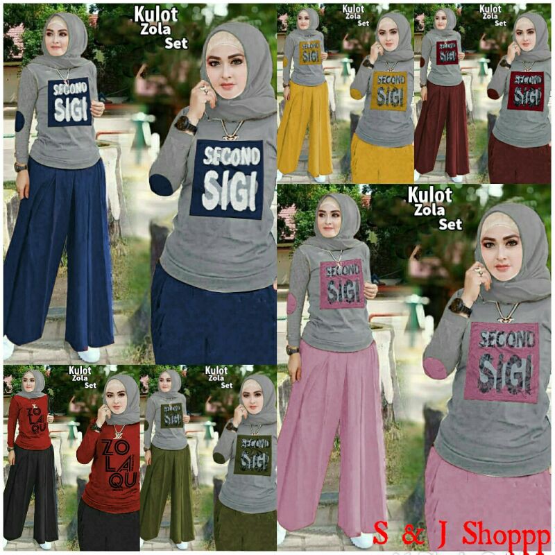 COD✔ Setelan Wanita Celana Kulot ZOLA / Kulot ZOLA SET