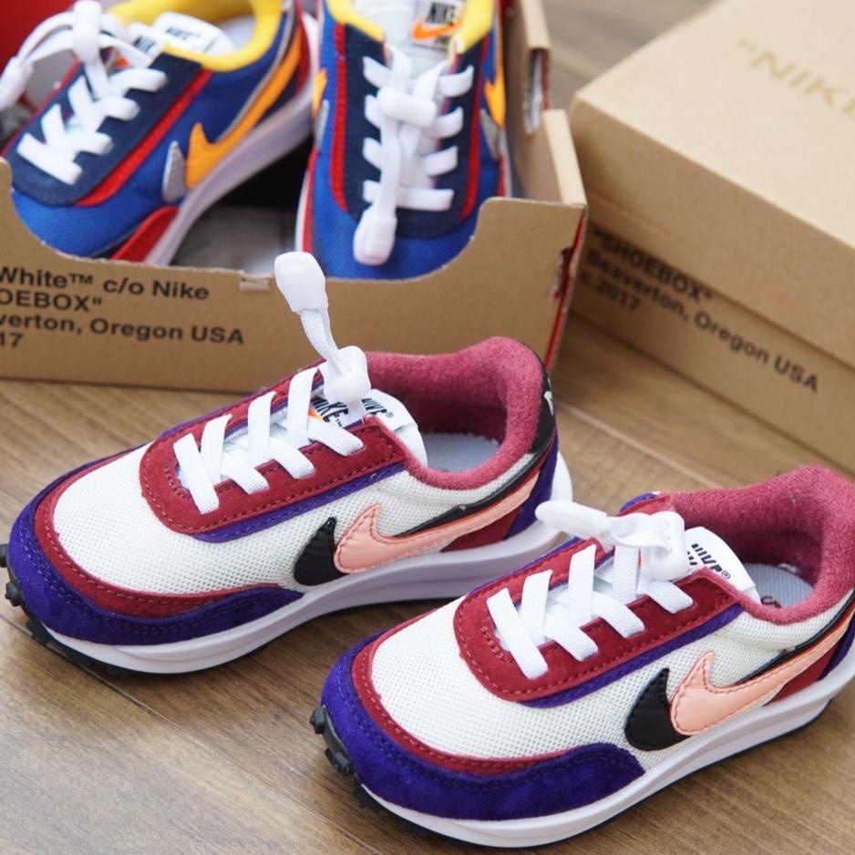 SACAI WAFFLE PINK GREY SNEAKERS | SIZE 22-35 | SEPATU ANAK