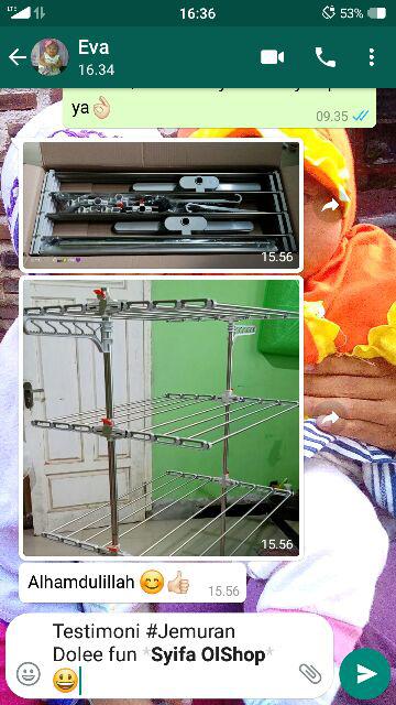 Rak Jemuran Korea Lipat Max 40 Kg Beban Flexible / Dolee Fun Drying Rack Utk Pakaian