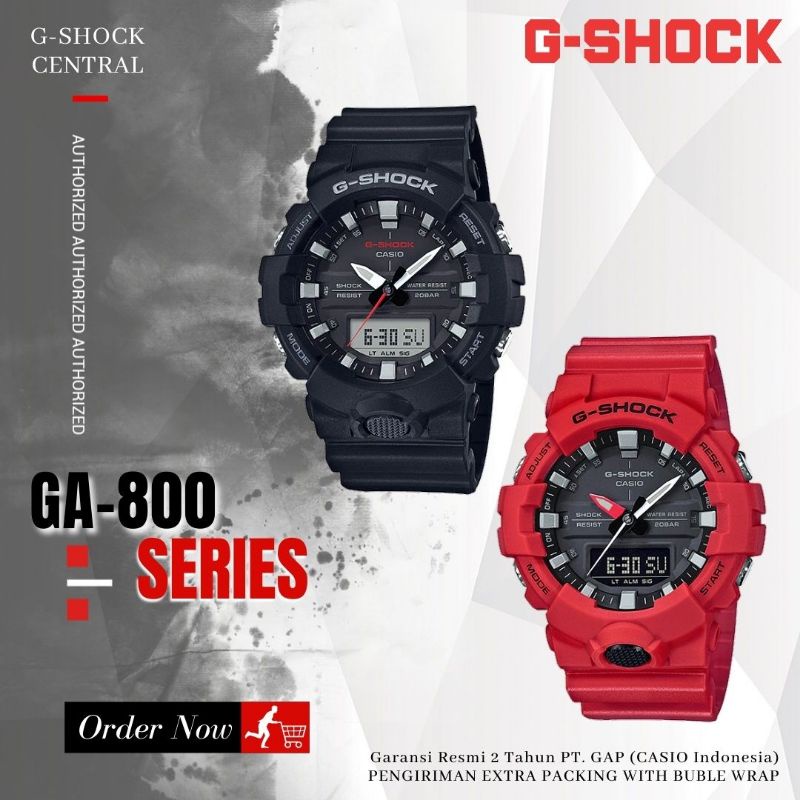 Jam Tangan Casio G-Shock GA-800-1A 4A / Gshock GA800 1ADR 4ADR Original Garansi Resmi 2 Tahun