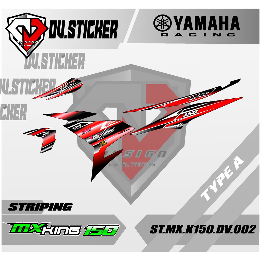 Striping motor yamaha MX KING 150-Stiker variasi motor yamaha MX KING 150