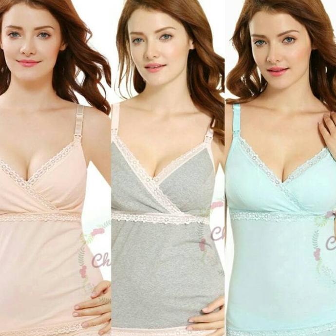 Cheerilee Pretty Lace Nursing Tank Top And Bra