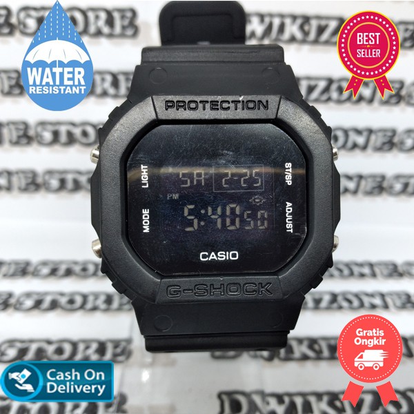 [DZS] JAM TANGAN GSHOCK DW5600 G-SHOCK DW-5600 FULL BLACK ARMY