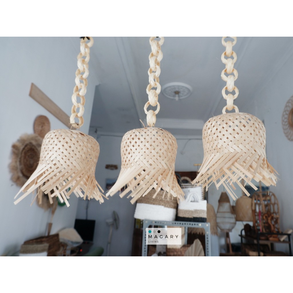 Octopus Bamboo Lampshade - lampu hias - lampu kayu - lampu rotan - lampu dinding - lampu gantung