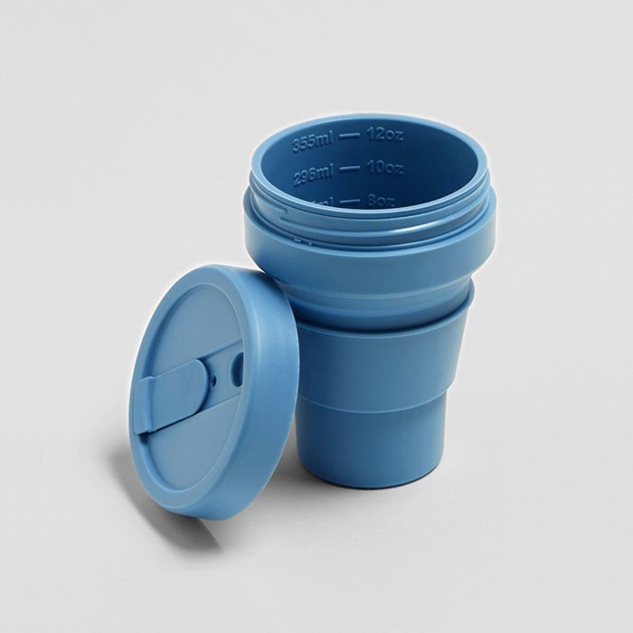 Stojo - Pocket Cup 12oz (Steel) - Tumbler Kopi-1