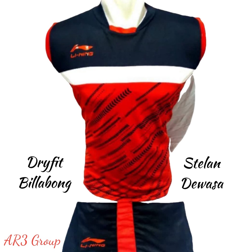 ( 3 BAJU HANYA 100 RIBUAN ) Baju olahraga pria/wanita bahan Printing cocok untuk badminton voli futsal sepak bola dan runing