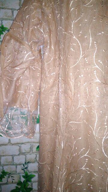 Zola_batik Batik Couple Brokat Tile Selendang Nuna Brown Aksara Azzura High Quality - Couple Mahira