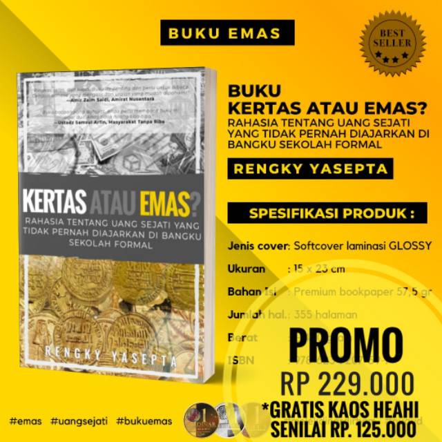 

Buku Kertas atau Emas Gratis Kaos HEAHI