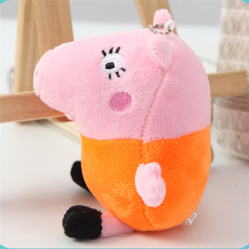 TK 10cm Cute Peppa Pig Keychain Lovely Bag Backpack Pendant Keyrings Decoration Key Rings Gifts