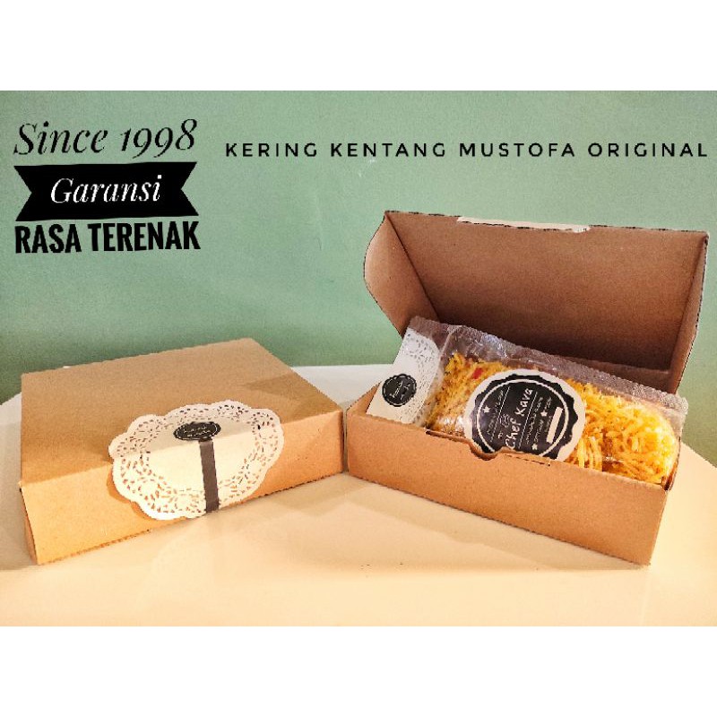 

Beli 1 Gratis 1 !! Kering Kentang Mustofa Original Chef Kava. Netto 130 gr.