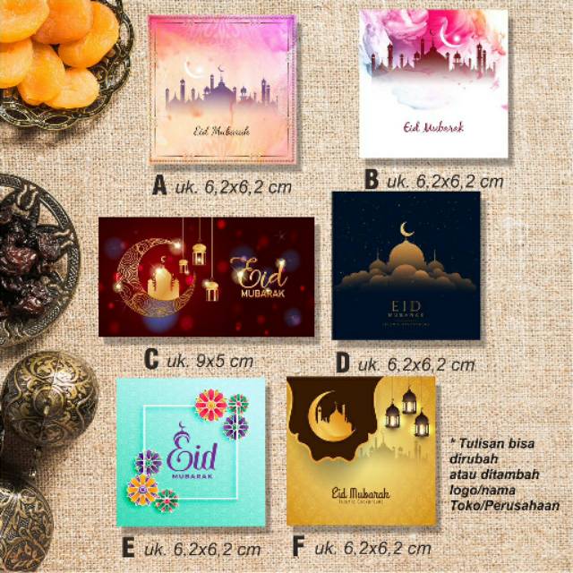 

new Stiker Label murah Ucapan label hadiah Parcel Hari Raya Idul Fitri Vol.3