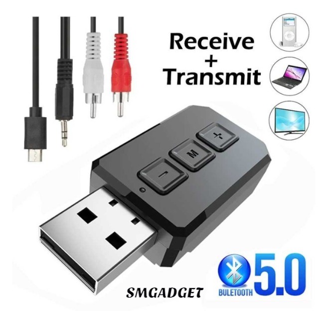 USB BT Bluetooth 5.0 Transmitter Receiver Audio Adapter