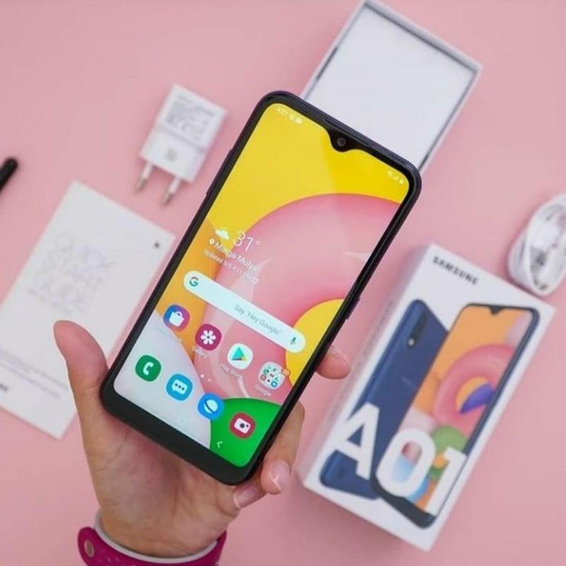 Samsung Galaxy A01 Hp Android Murah Full Layar Mulus Lengkap (SECOND)